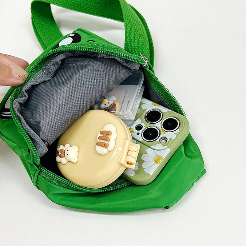 Bolso de pecho con dibujos animados para niños y niñas, bolsa de mensajero bonita, mochila para salir, a la moda