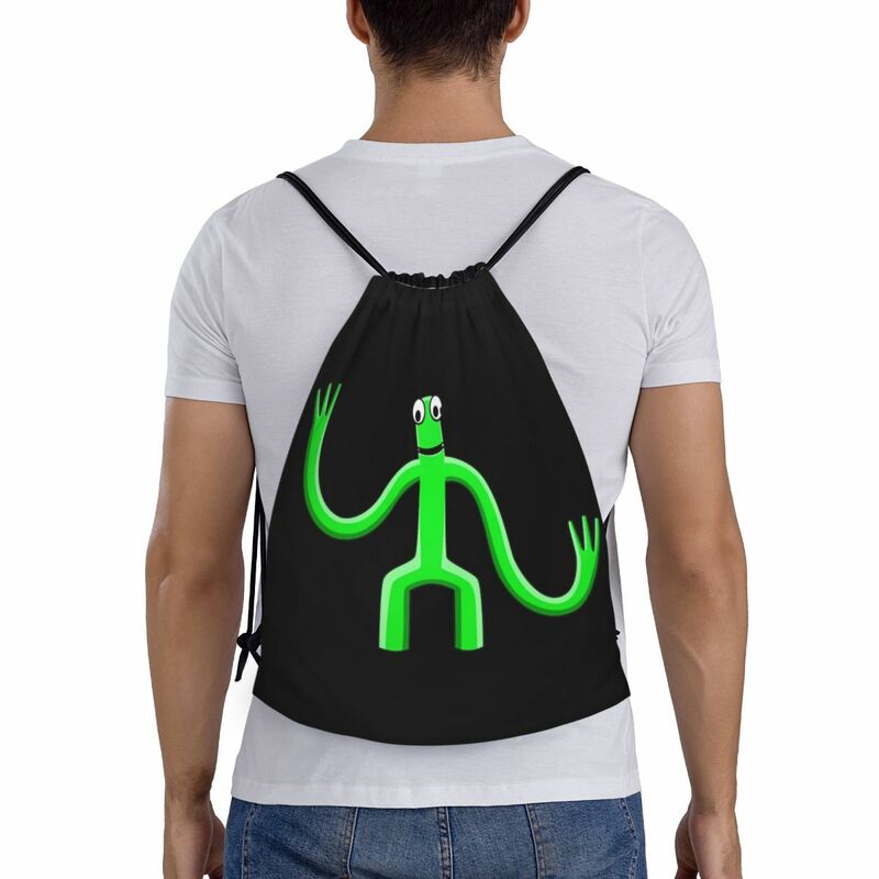 Personalizzato verde Rainbows amico videogioco con coulisse zaino borse donna uomo leggero palestra sport Sacks Sacks per lo Yoga