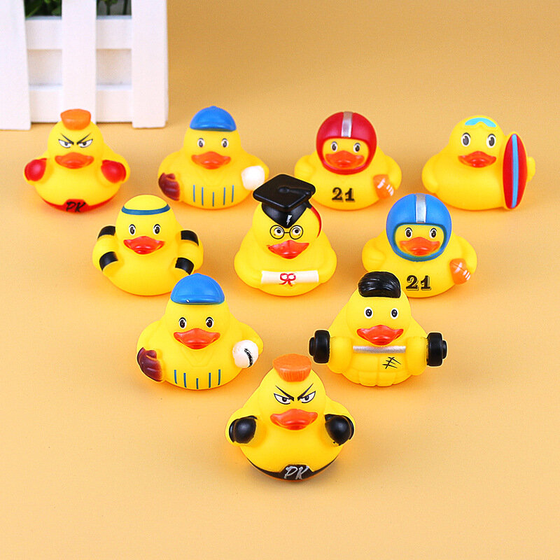 Exotische Gummi Ente Bad Spielzeug Enten schwimmen Ente Baby Bad Spielzeug Dusche Party begünstigt Geschenk für Kleinkinder Kinder Jungen Mädchen