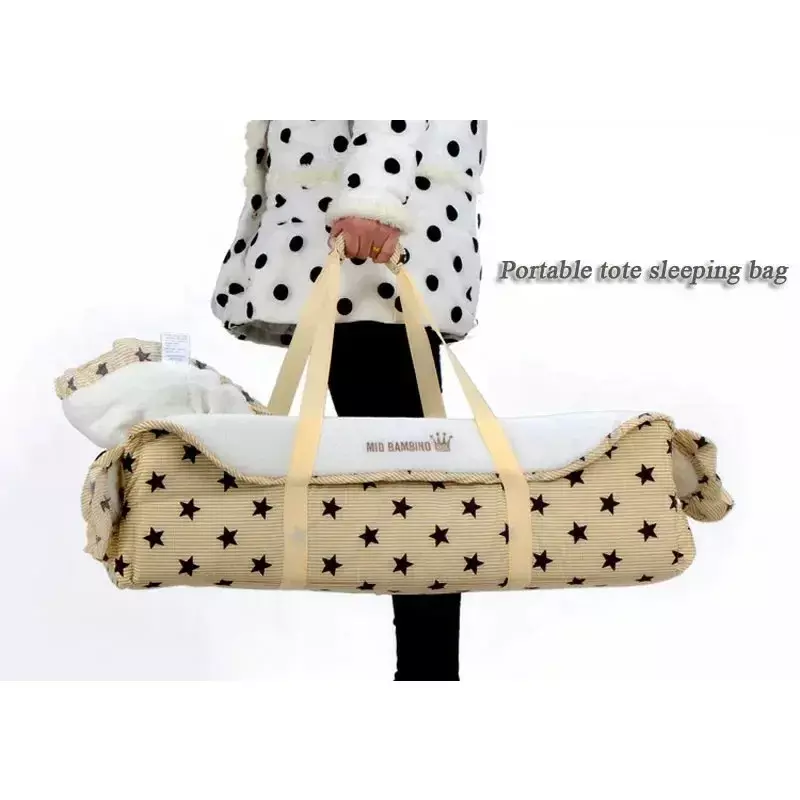 Crib Bassinet for Newborn Baby Stroller Roller Crib Rocking Portable Sleeping Basket with Mosquito Net Baby Bassinet Stroller