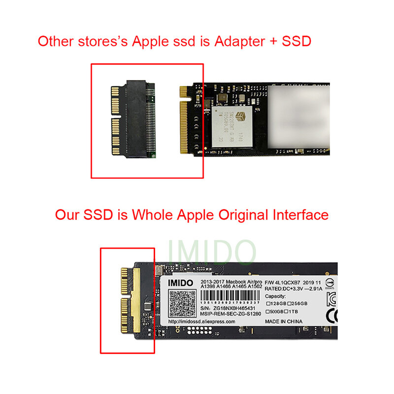 256Gb 512Gb SSD 2014 2015 2017 Macbook Air A1465 A1466 SSD Pro Retina A1502 A1398 1TB SSD 512G Đĩa Cứng SSD