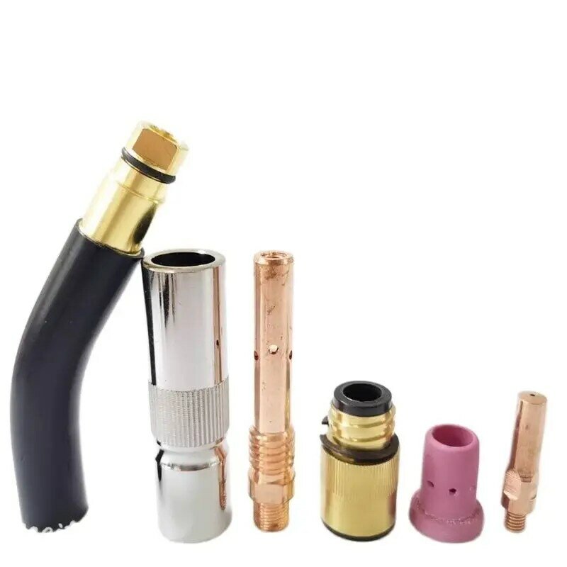 Welding gun head accessories connecting rod protection nozzle insulation sleeve shunt bend assembly conductive nozzle