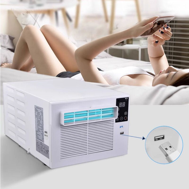 Aire acondicionado portátil, dispositivo de aire acondicionado móvil multifuncional, eléctrico, para el hogar y el dormitorio