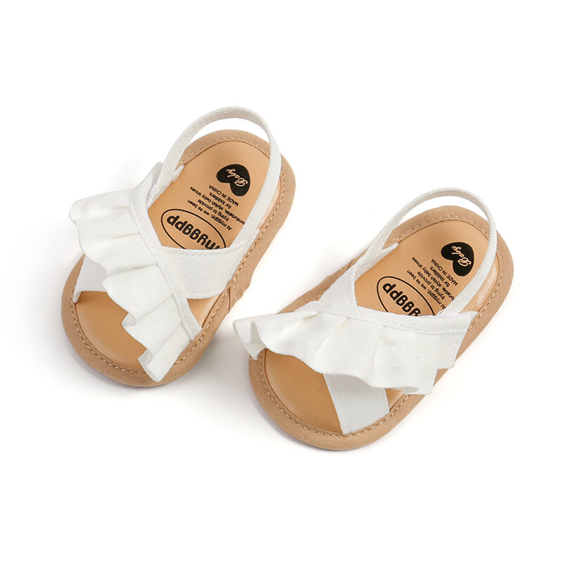 Ma & baby 0-18M neonate scarpe neonato estate Ruffles sandali Toddler Girls First Walkers
