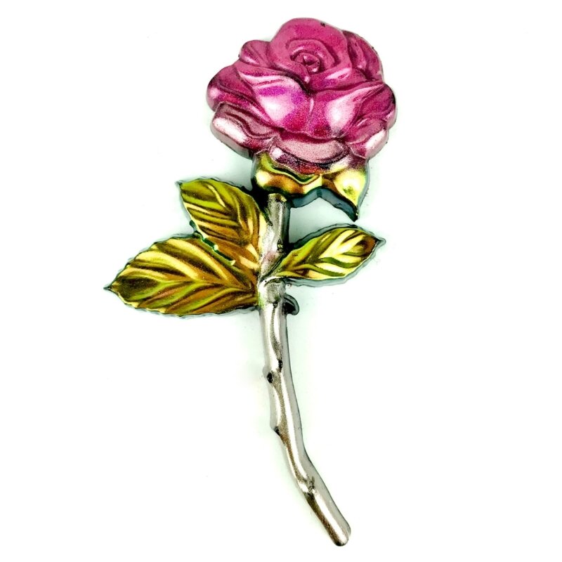 Moule en Silicone Rose 3D en résine, fleur, porte-clés, pendentif, moule en cristal époxy, moule moulage bijoux à faire
