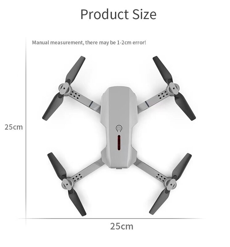 โดรนอาร์ซี4K Professional 4K มุมกว้าง Hd กล้องบังคับวิทยุพับเก็บได้เฮลิคอปเตอร์ Wifi Fpv ความสูง Rtf 4drc Wifi Live quadcopter Drones