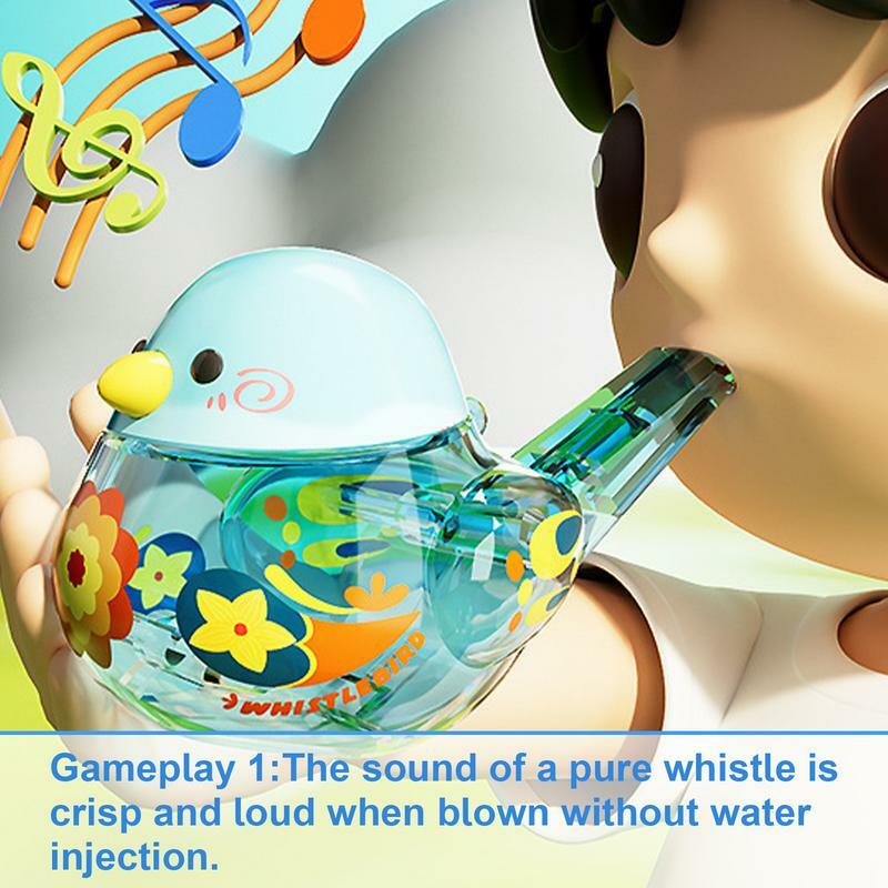 Water Whistle with Bird Sounds Cartoon Musical Instrument Toys Noisemaker Kids Early Educational Toy Party Favors Birthday Gifts