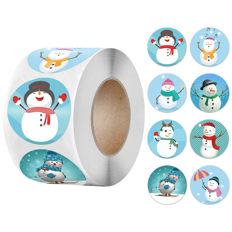 Christmas Sticker Cartoon Christmas Tree Santa Claus Design Paper Label Merry Christmas Cute Stickers Stationery Stickers