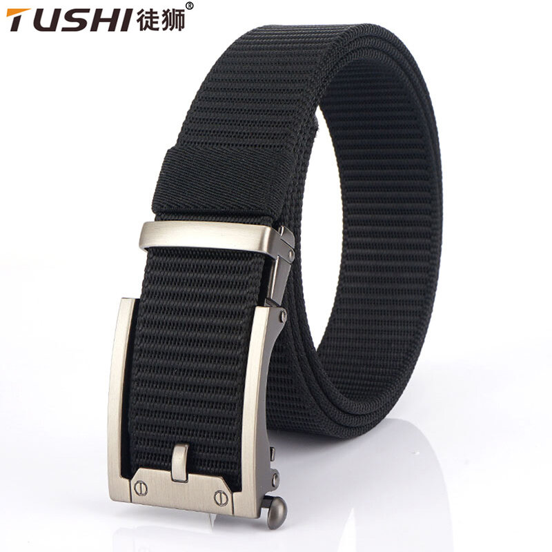 TUSHI-cinturón táctico con hebilla de Metal para hombre, cinturón elástico de liberación rápida, cinturón informal de entrenamiento de herramientas, cinturón para pantalones, accesorios deportivos