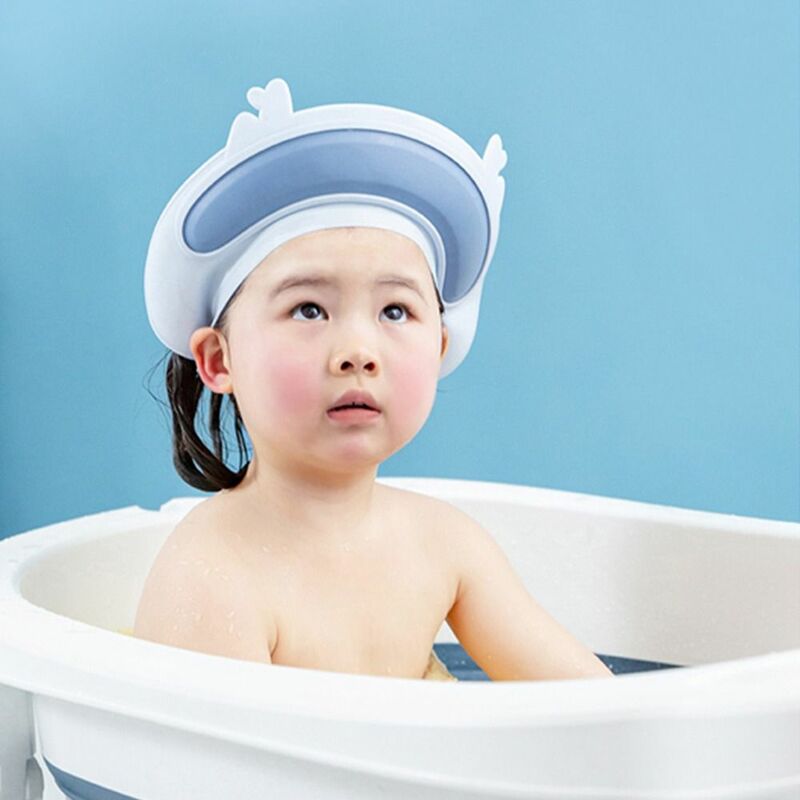 Soft Lovely Elk Cat Baby Care Products Cartoon Water-proof Hair Wash Hat Shampoo Cap Kids Bathing Shower Hat Baby Shower Cap