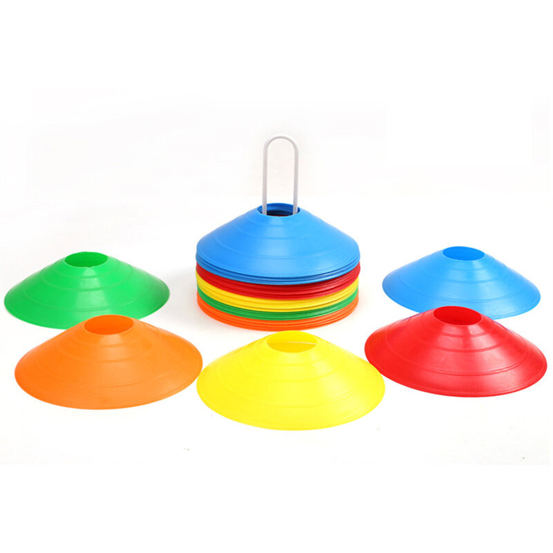 Set di coni a disco coni spaziali per allenamento Multi Sport con supporto in plastica per disco da gioco per palloni da calcio