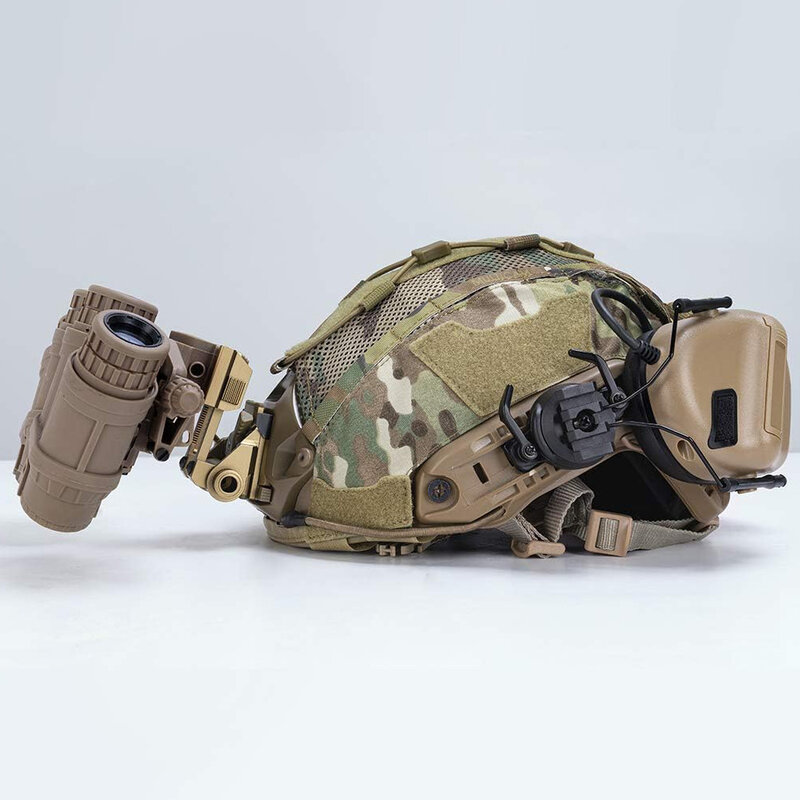 Cubierta de casco táctico para casco rápido, cubierta de casco de camuflaje múltiple, equipo de tiro de caza de Paintball militar, sin casco