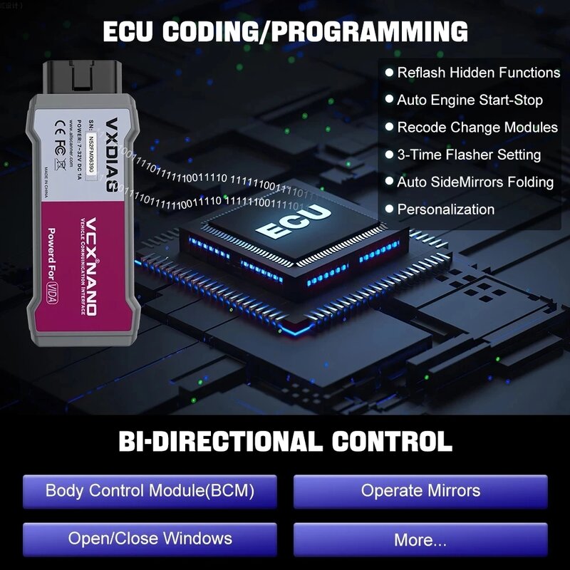 VXDIAG VCX NANO NX200 do programowania kodowania Renault ECU protokół J2534 może przypiąć OBD2 czytnik kodów cały System narzędzia diagnostyczne