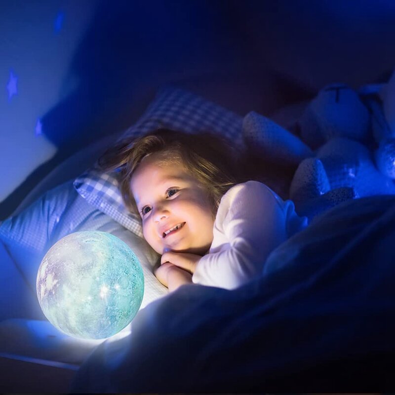 Hot Xd-Moon Lamp, Maanlicht Galaxy Lamp Geschenken Voor Kerstverjaardagscadeaus 16 Kleuren Met Standaard, Ruimte Decor Cool Spul