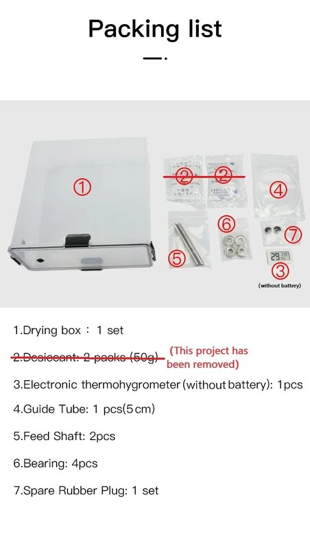 DB-3D Printer Parts Filament Dryer Box  Airtight And Moisture-Resistant Real-Time Monitoring For 3D Printer PLA  ABS Filaments