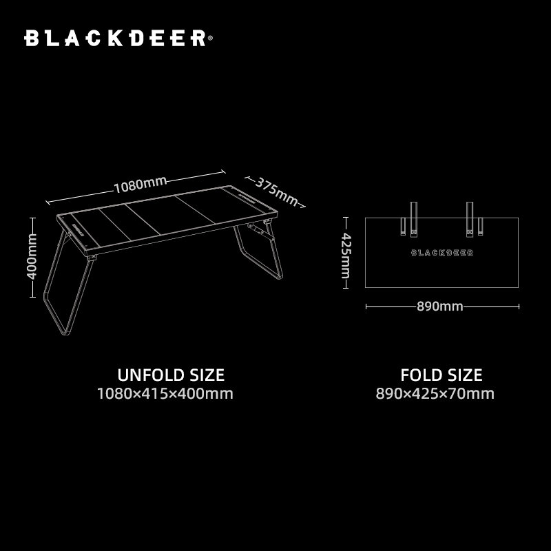 BLACKDEER-mesa plegable de aleación de aluminio para acampar, mesa IGT multifuncional, portátil, parrilla de barbacoa, mesa de madera, Picnic al aire libre, pesca