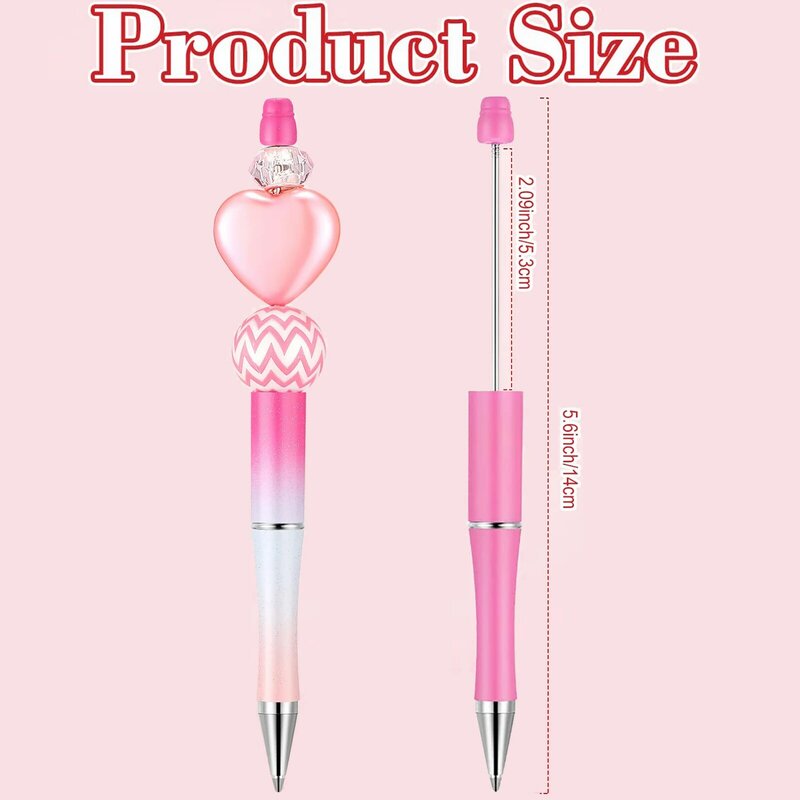 40Pcs Bead Pens Wholesale Plastic Beaded Pen Beadable Pen DIY Gift for Student Office Supplies