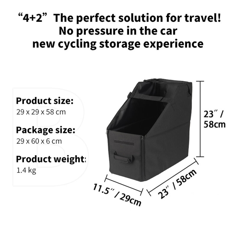 Folding bicicleta armazenamento caixa para Brompton, carro tronco, impermeável