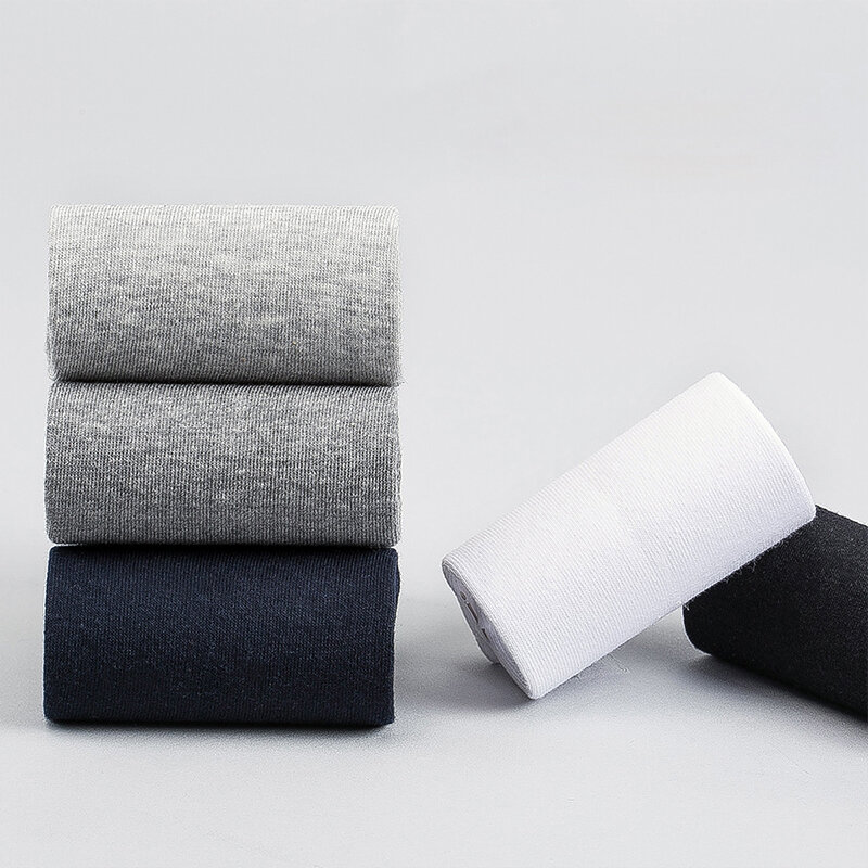 HSS-Calcetines de algodón para hombre, calcetín negro, negocios, transpirables, talla grande (6,5-14), para verano