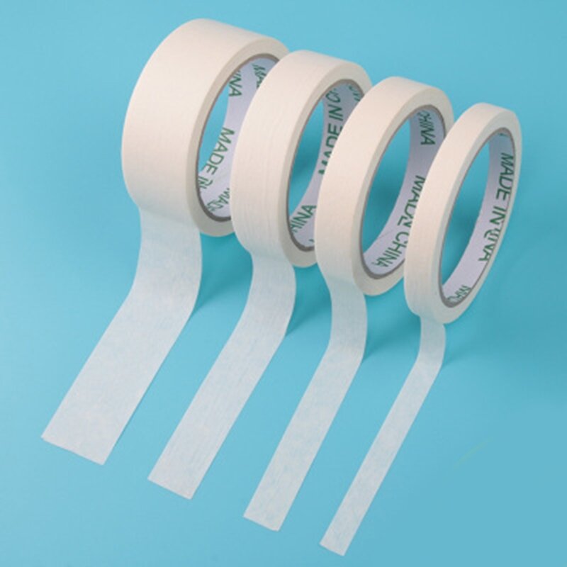 Multi-purpose White Masking Tape Total Length 20M Painter Tape 4 Kinds Optionals 0.47''/0.71''/0.94''/1.42'' Writable