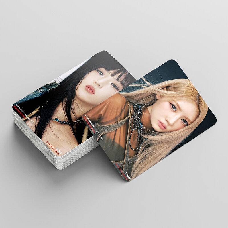 Новый альбом Kpop BABY MONSTER, 55 шт./комплект, колокольные карты, HD фотокарточки, фотокарточки для девочек, фотокарточки для коллекции, поклонников, подарок