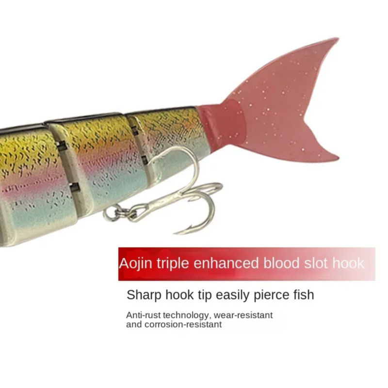 Isca de pesca flutuante grande, 105g, 230mm, articulada, balam gigante, para robalo e bagre