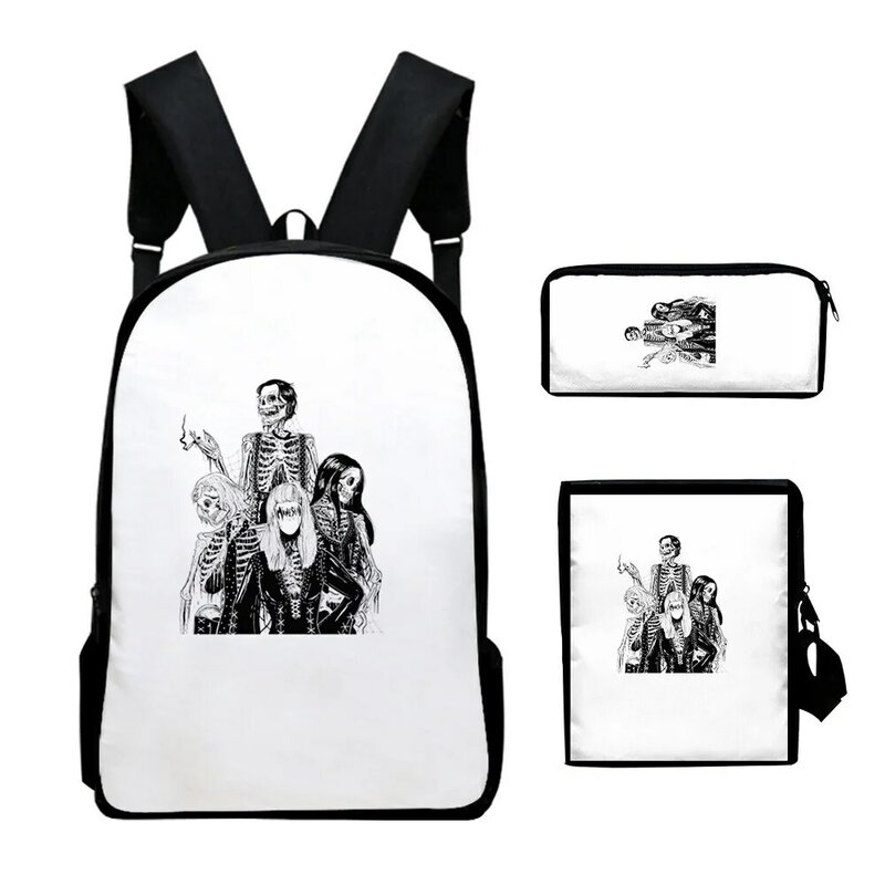 Popularny Hip hopowy nowość Maneskin 3D Print 3 sztuk/zestaw szkolne torby mała torba na laptopa plecak pochylona torba na ramię piórnik