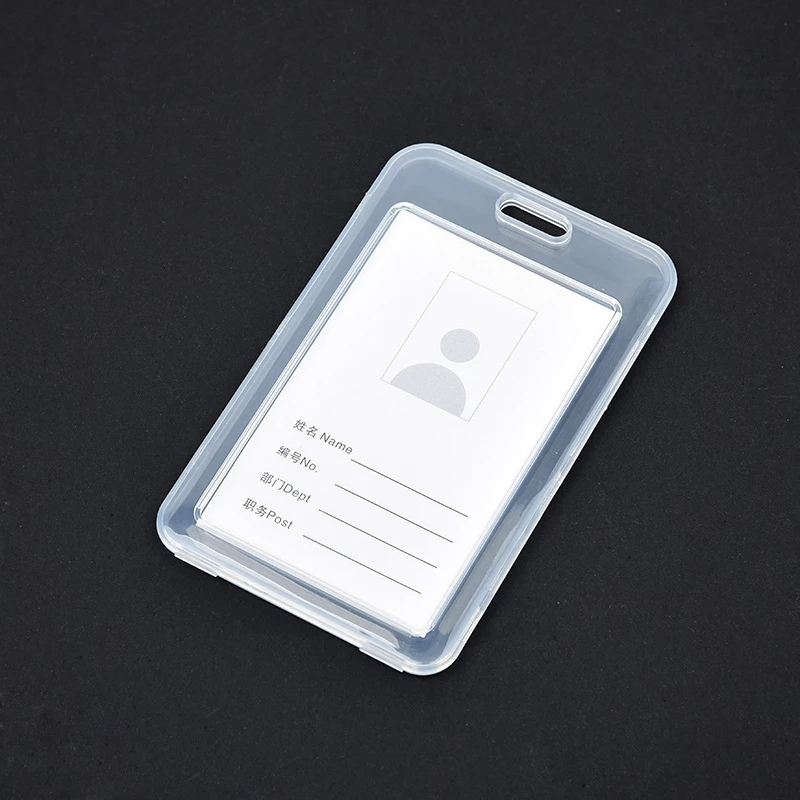 1-10 buah sarung kartu transparan antiair plastik kaku tempat kartu Bus kartu kredit bisnis pelindung lengan kartu ID Bank