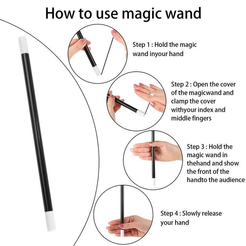 Magic Trick Wand puntelli magici bacchetta giocattolo autoascendente accessori magici per principianti bomboniere per giochi di compleanno bacchetta da palcoscenico