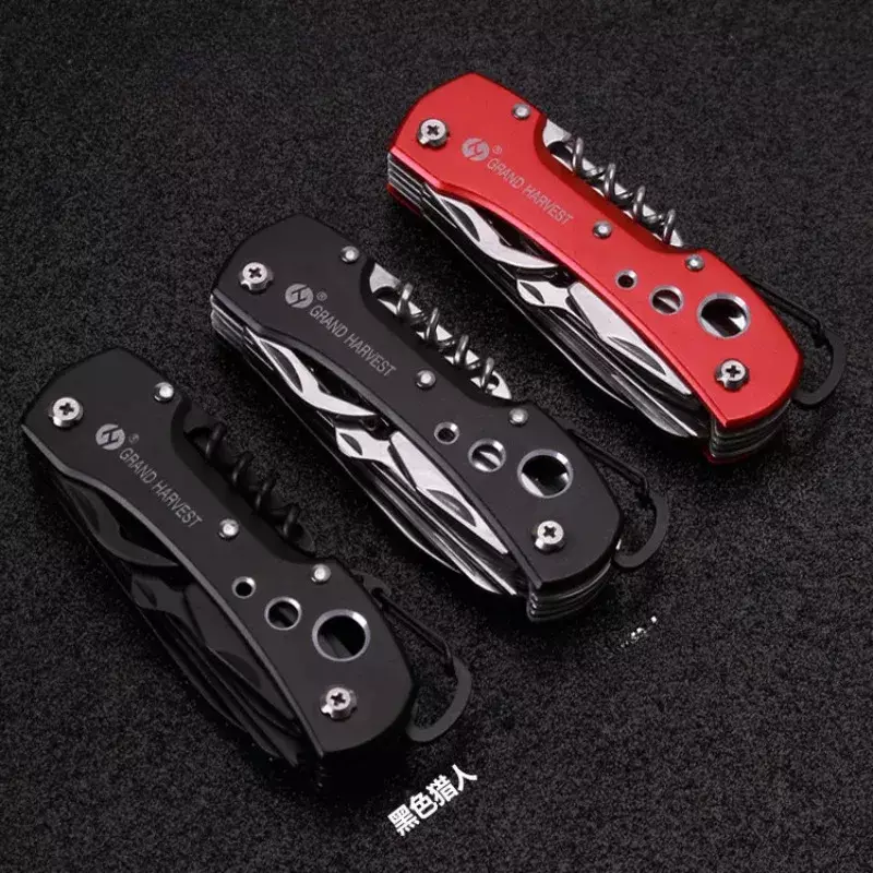 Hot Sale 11 Functional Swiss Folding Knife Stainless Steel Multi Tool Army Knives Pocket Hunting Outdoor Camping Survival Knives