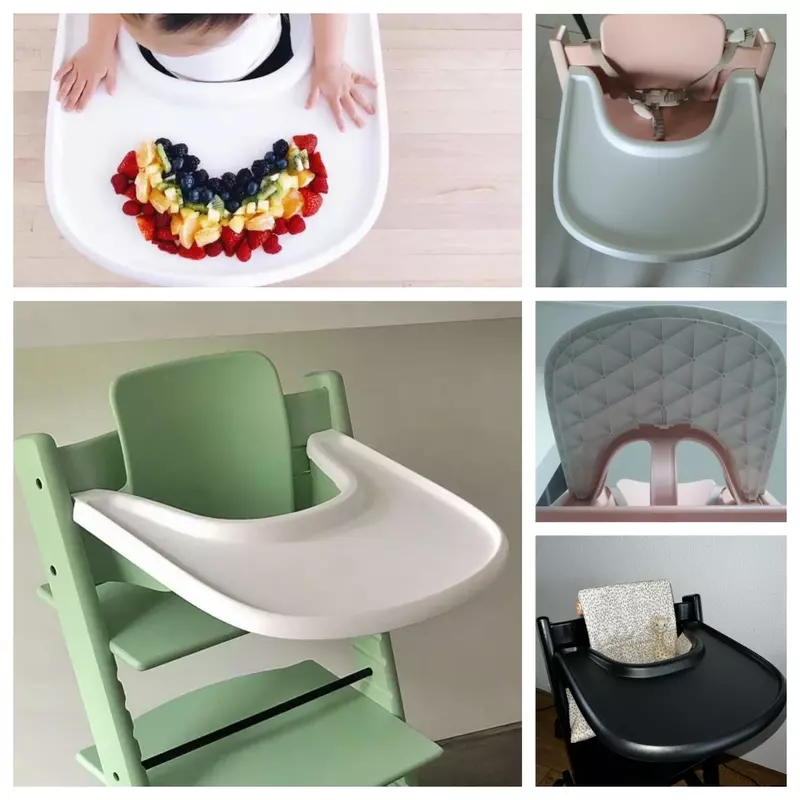 Accesorios para silla de comedor para niños, plato de comedor para bebés, bandeja de silla alta de ABS