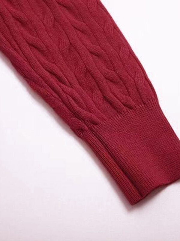 Pull en laine à boutons torsadés pour femmes et filles, pull femme, version paresseuse, court, vintage, automne, hiver, nouveau
