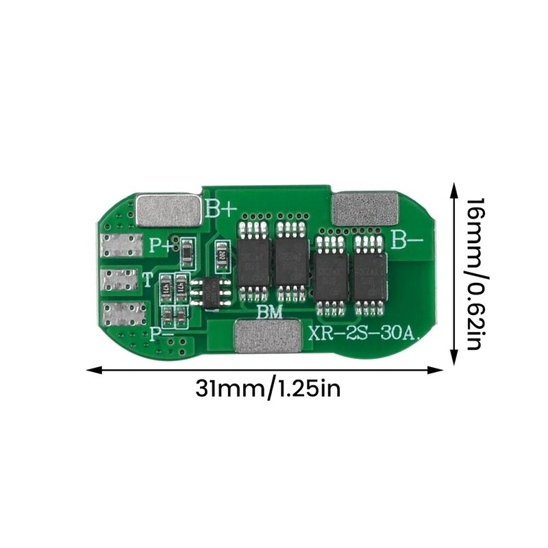 Placa de protección de descarga de batería de litio, circuito de protección PCB con placas de níquel, BMS 2S 5A 6A 10A 18650 7,4 V