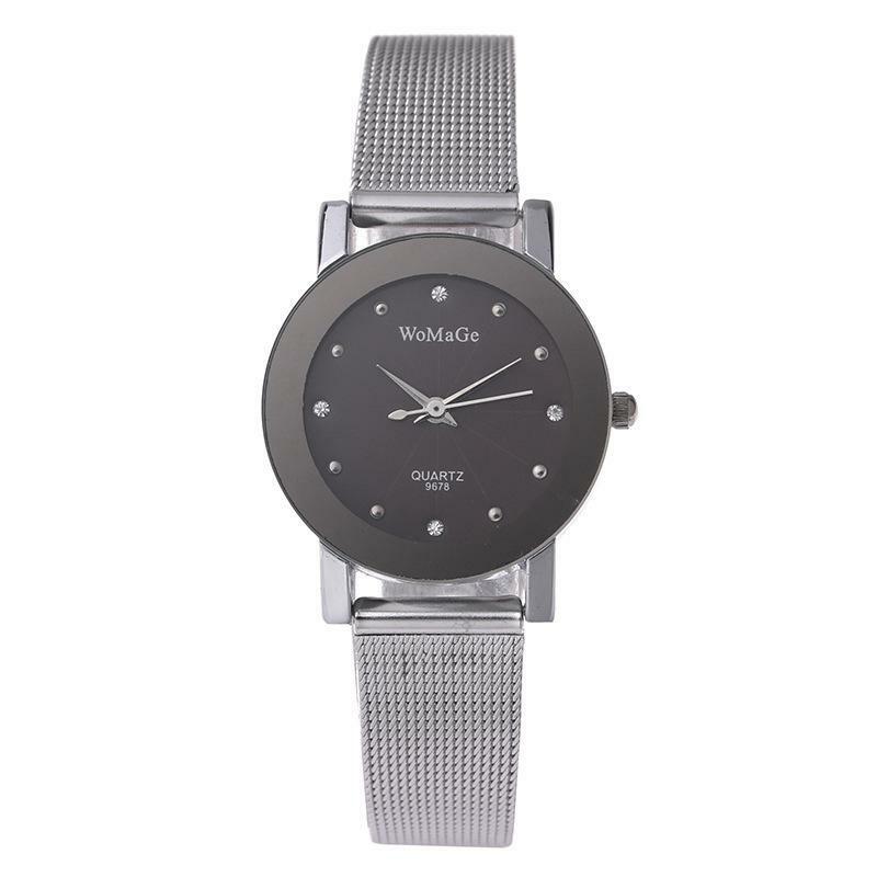 Moda Casal Relógio Homens Mulheres Relógios Minimalismo Casual Silver Mesh Band Quartz Relógios De Pulso Melhores Presentes Preço Barato