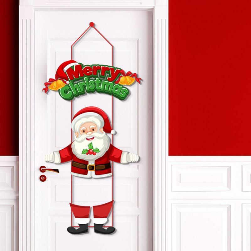 Christmas Hanging Flag Porch Door Banner Christmas Decorations For Home 2023 Ornaments Xmas Gifts Navidad New Year Decor 2024