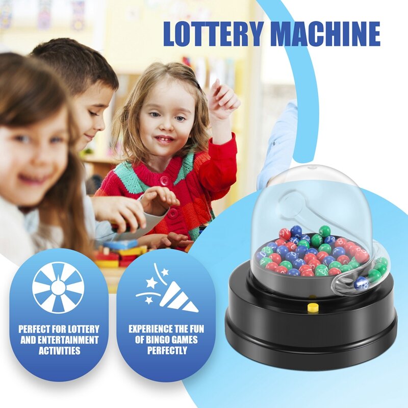 Elektrische Gelukkige Loterij Speelgoednummer Plukmachine Mini Loterij Games Schudden Geluksbal Entertainment Bordspel Gezelschapsspellen