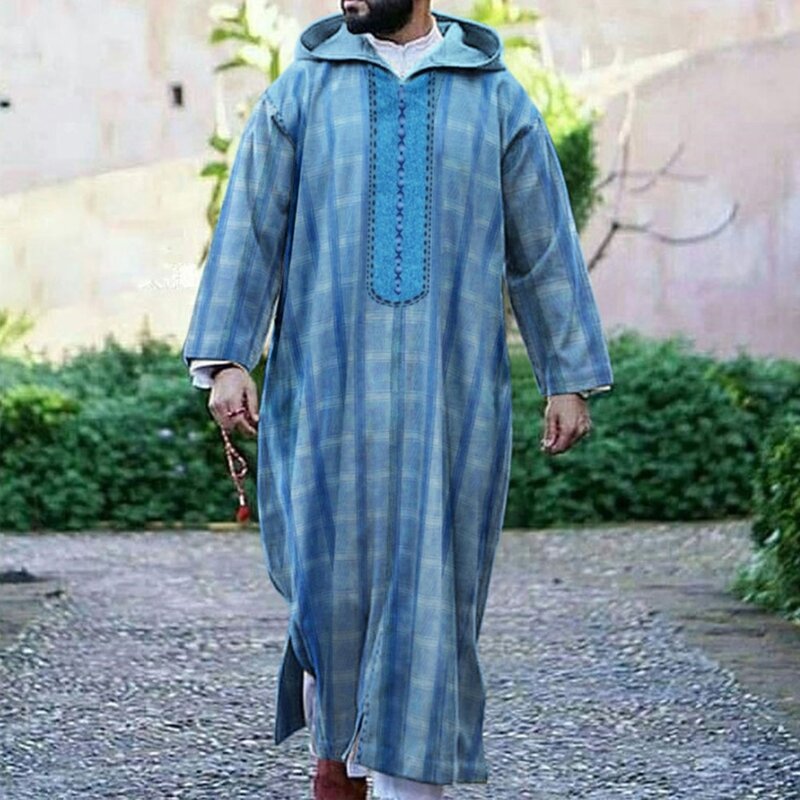 ملابس رجالية إسلامية من Jubba Thobe رداء رمضان قفطان عباية دبي تركيا ملابس إسلامية للرجال رداء غير رسمي مطبوع