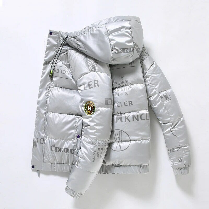Высококачественный мужской тонкий пуховик, Осень-зима 2023, новая модная брендовая Короткая толстая зимняя куртка в Корейском стиле