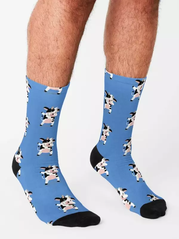 Cow dabbing Socks Running golf sports stockings christmas gift Designer Man Socks Women's