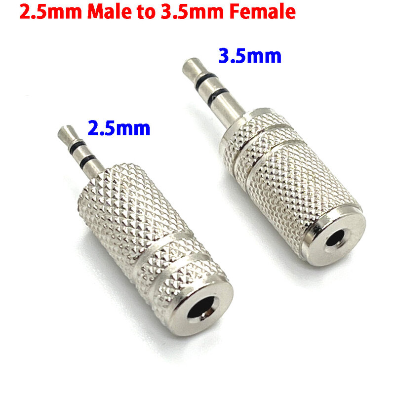 1PCS Jack 3.5 mm to 2.5 mm Audio Adapter 2.5mm Male to 3.5mm Female Plug Connector for Aux Speaker Cable Headphone Jack 3.5