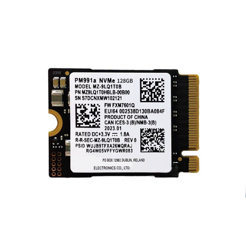 Disque SSD PM991 M.2 128, 2230 Go, NVcloser, SSD pour ordinateur portable, extension PCIE 3.0x4 pour Samsung