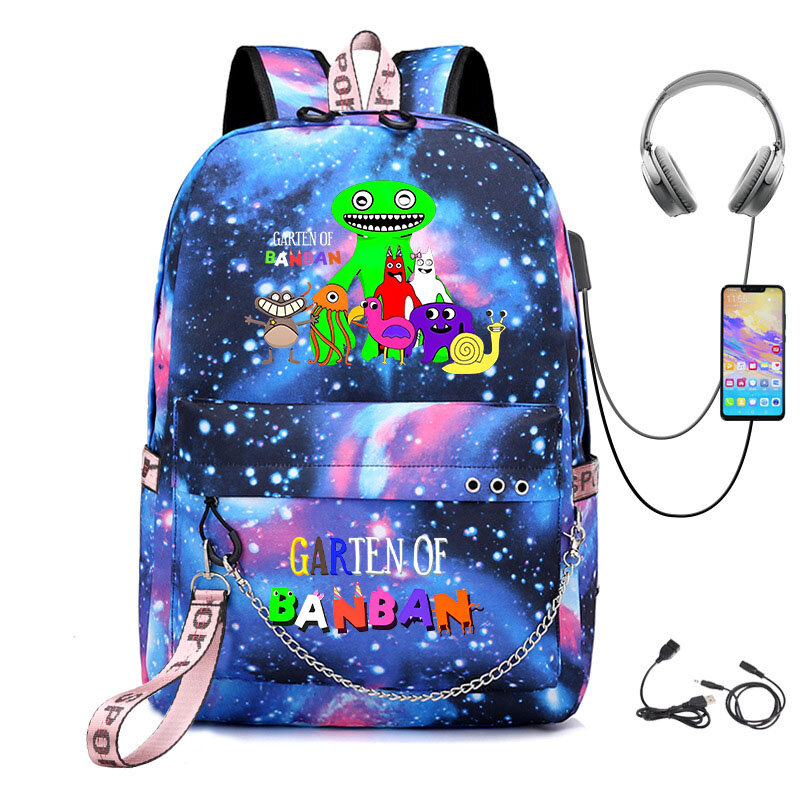 Garten de Banban Cartoon impresso mochila escolar, várias mochilas coloridas para estudante adolescente, bolsa casual para crianças