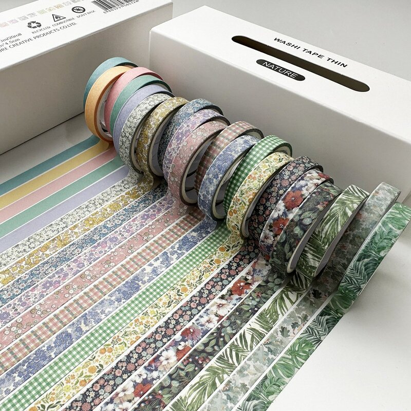20 Stück Vintage-Stil schlanke Washi Tape Set Scrap booking DIY Journal Briefpapier Masking Tapes Deko Kunst liefert Geschenk Aufkleber