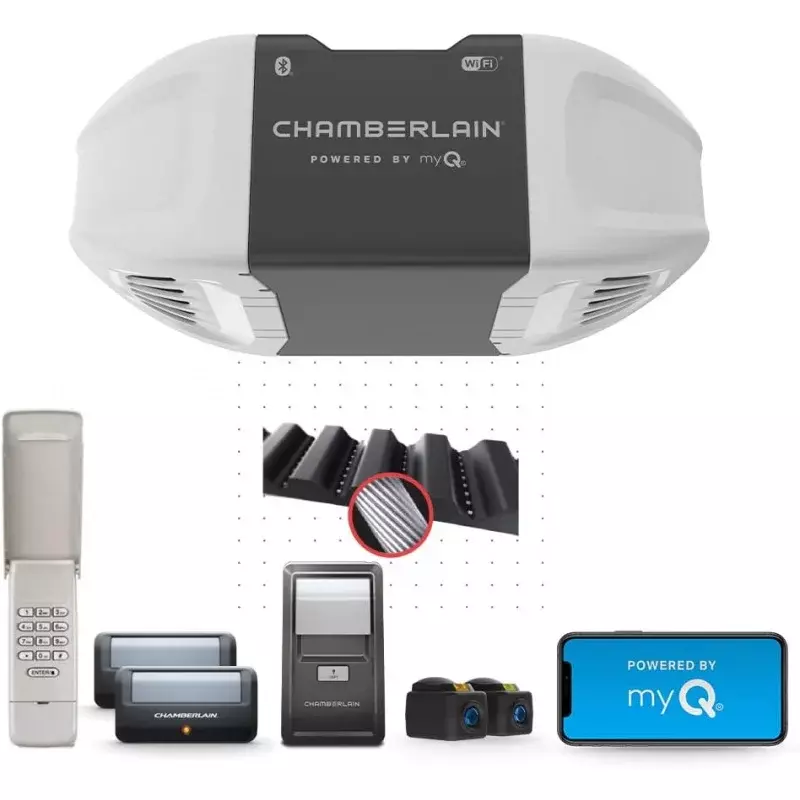 Chamberlain B2405 garasi Wi-Fi tenang dengan pembuka, Keypad nirkabel-kuantitas 1