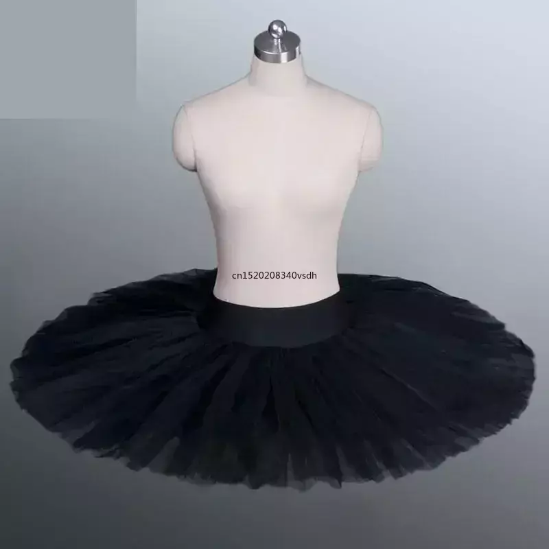 Kostum tari balet merah hitam putih Tutu Platter profesional untuk wanita rok dansa balet Tutu dewasa dengan pakaian dalam