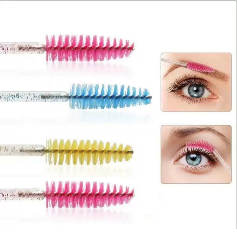 Multi-purpose Small Brush Disposable Lip Brushes Eyelash Crystal Makeup Rod Eyelash Mascara Tools Colored Wands Comb W2C7
