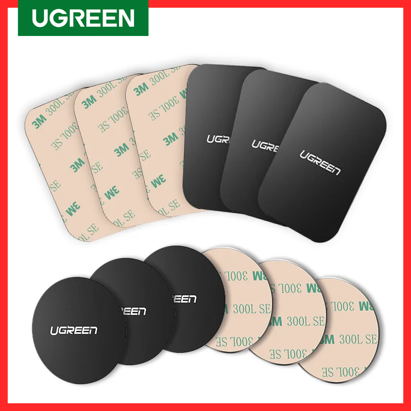 Ugreen-soporte magnético de teléfono móvil para coche, placa de Metal de disco para soporte magnético de teléfono, de hierro, para coche