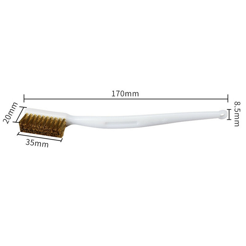 Cepillo de alambre de latón de 1,38 pulgadas x 0,79 pulgadas, alambre de pulido, cepillo de latón de 35x10mm, dispositivos de limpieza para plástico Industrial