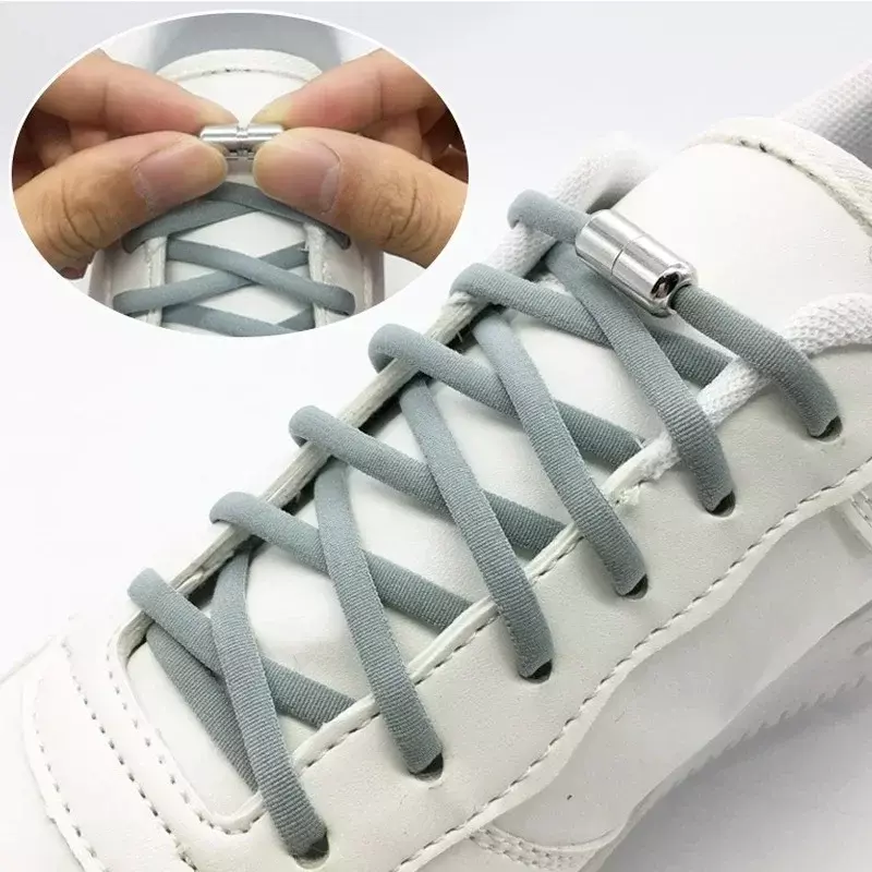 Shoelaces Semicircle Buckles No Tie Buckle Connector for Shoes Sneakers Shoelace Quick Tie Shoe Laces Metal Capsule Ties Lock