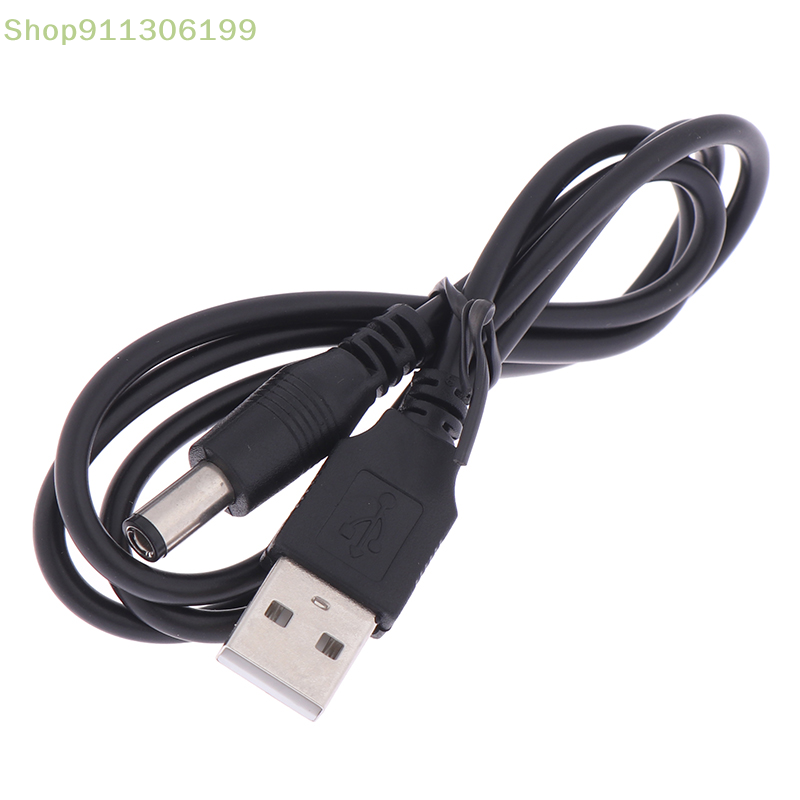 Cabo de alimentação USB para MP3 e MP4 Player, Cabo de alimentação para carregador, 5.5mm Plug Jack, 5V, 80cm